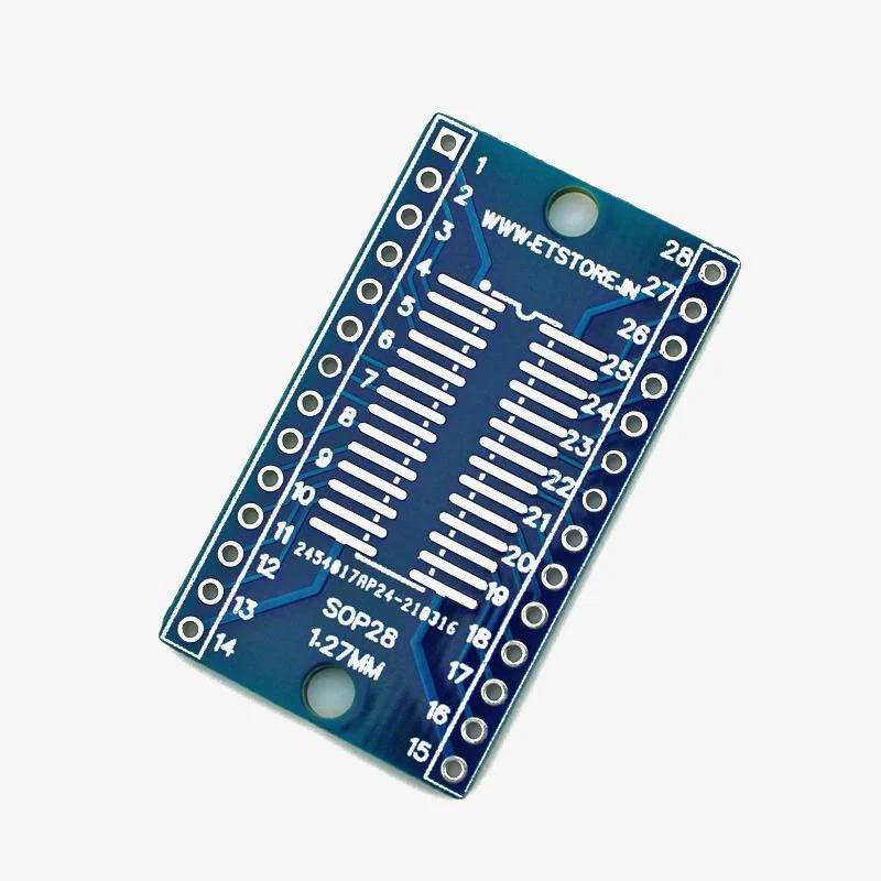 SOP28 DIP Adapter Converter PCB Board 0.65/1.27mm - Image 3
